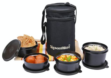 Signoraware Executive Steel Big Lunch Box (Colour 